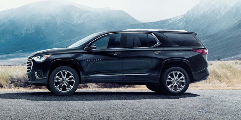 black Chevrolet Traverse