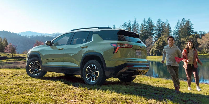 Chevy Equinox parked at lake side