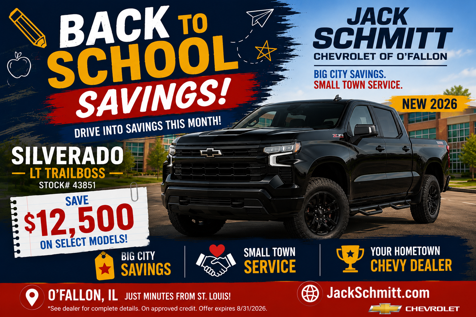 2026 Silverado Save $12,500 on select models