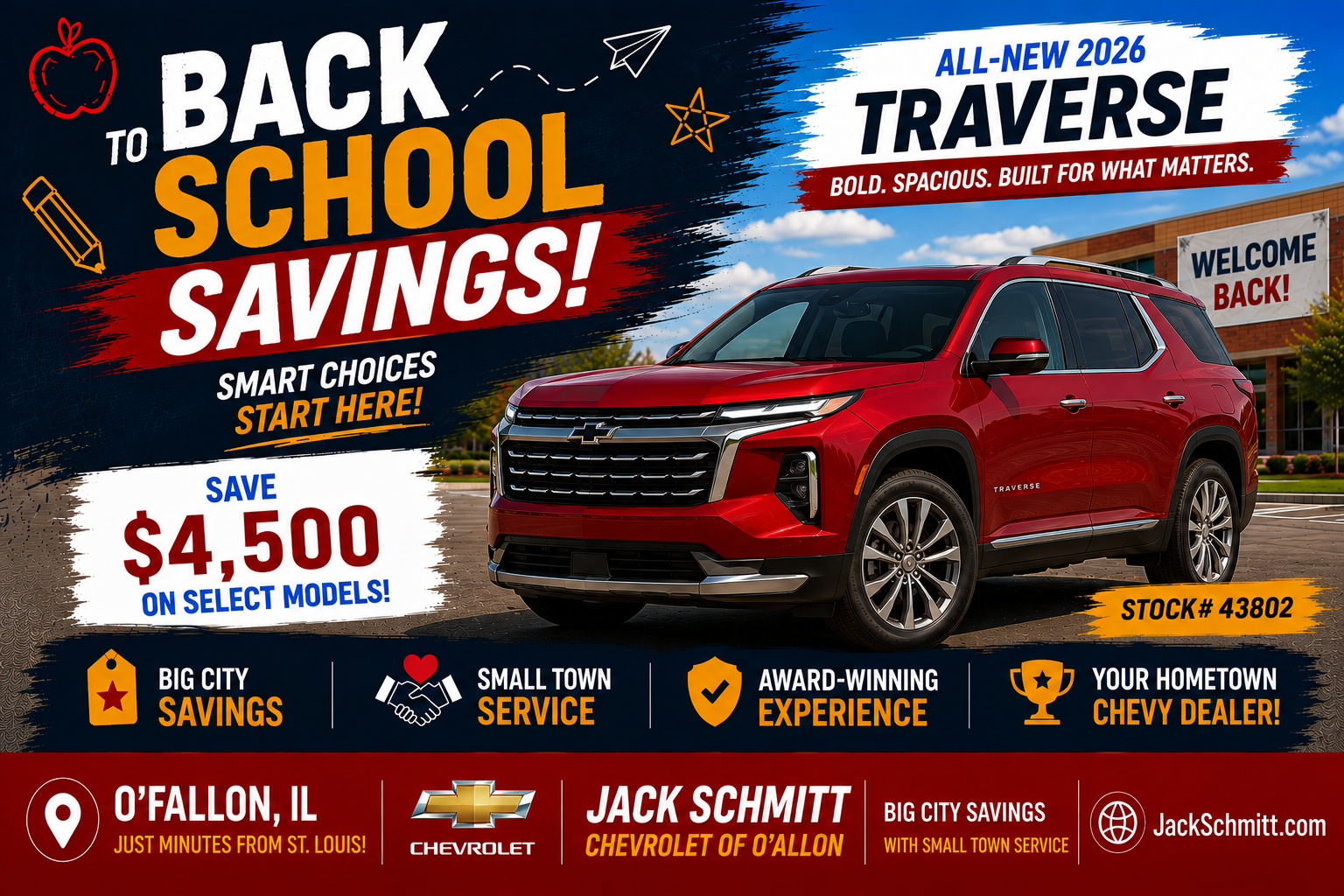 2026 Traverse Save $4,500 on select Models