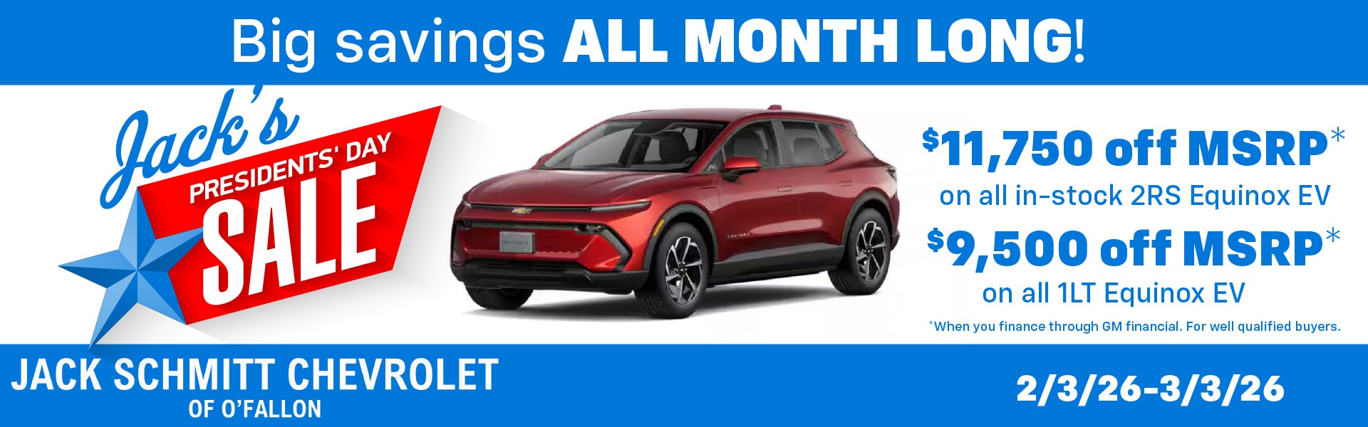 Big Savings All Month Long Equinox EV