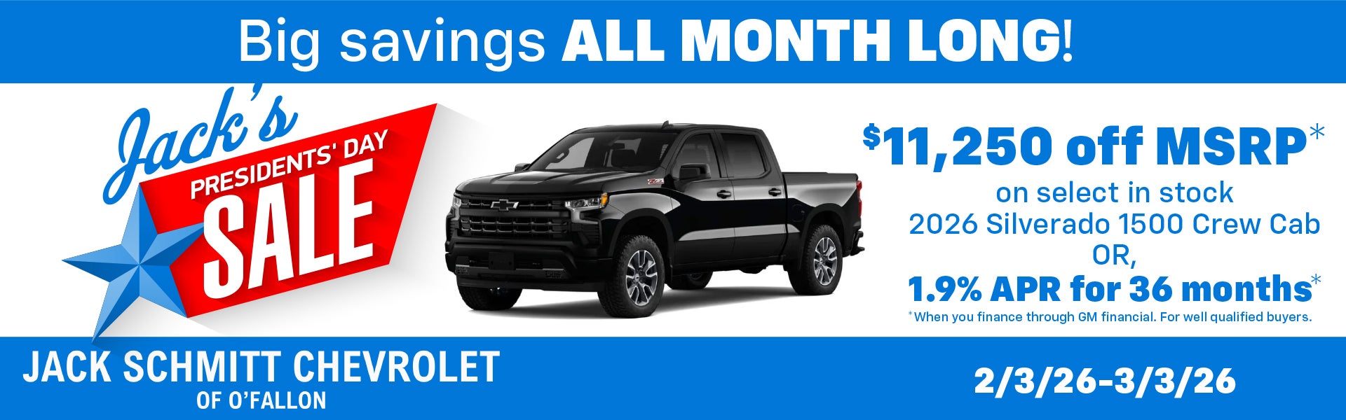 Big Savings All Month Long Silverado 1500