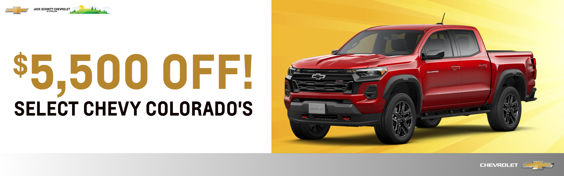 red colorado on yellow and white sun background with logo 